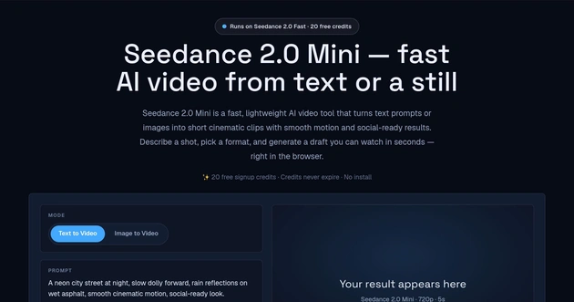 SeedanceMini.video