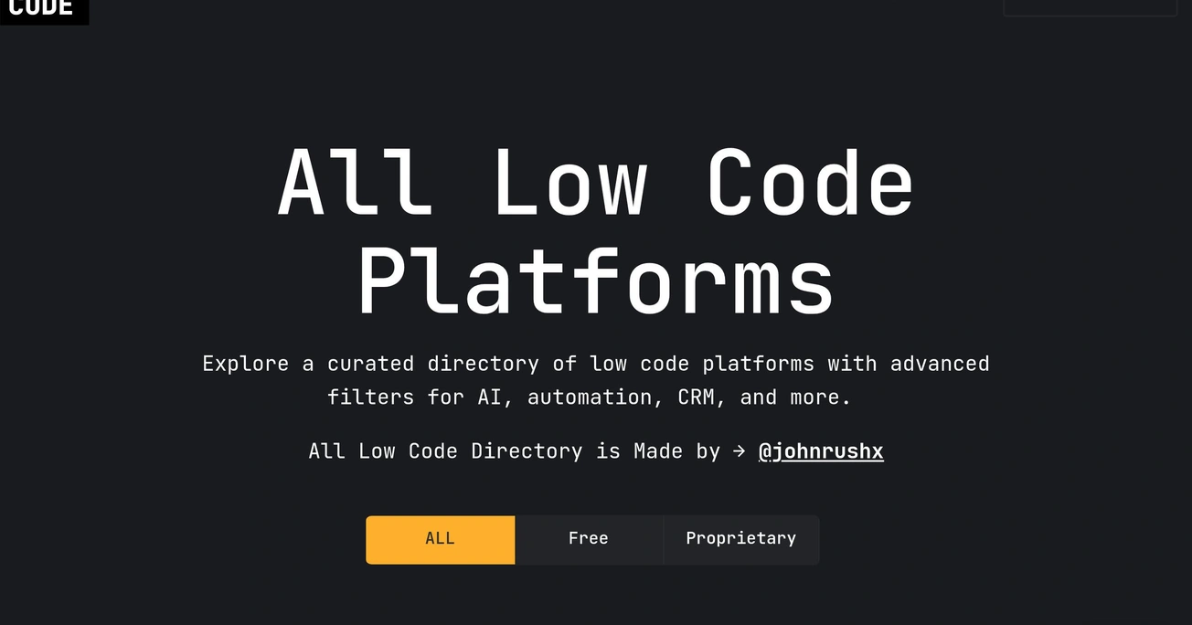 Low Code Platforms