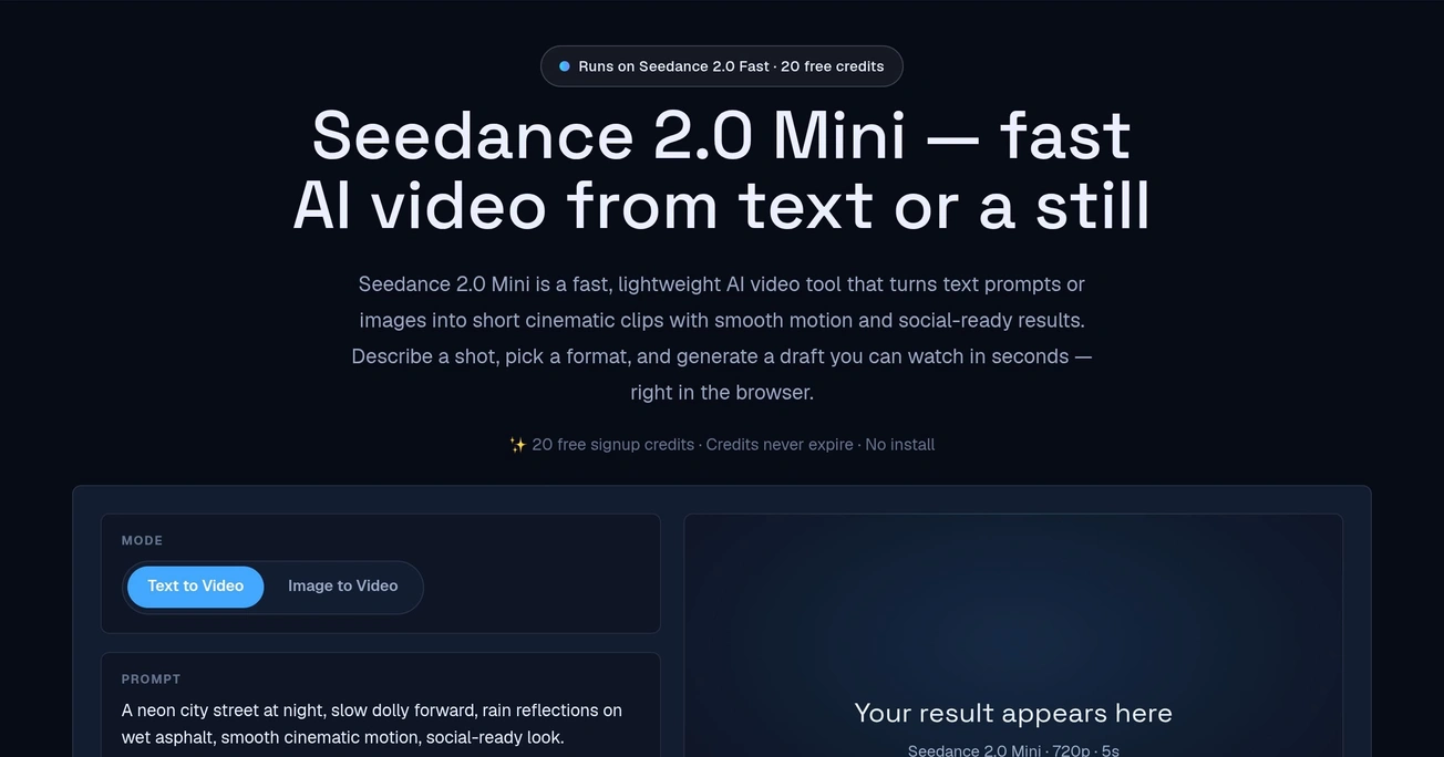 SeedanceMini.video