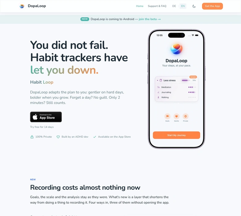 DopaloopApp — landing page