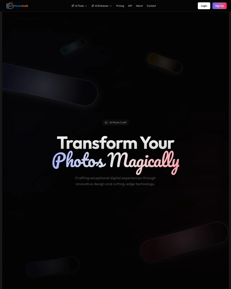 Ai Photo Craft — landing page