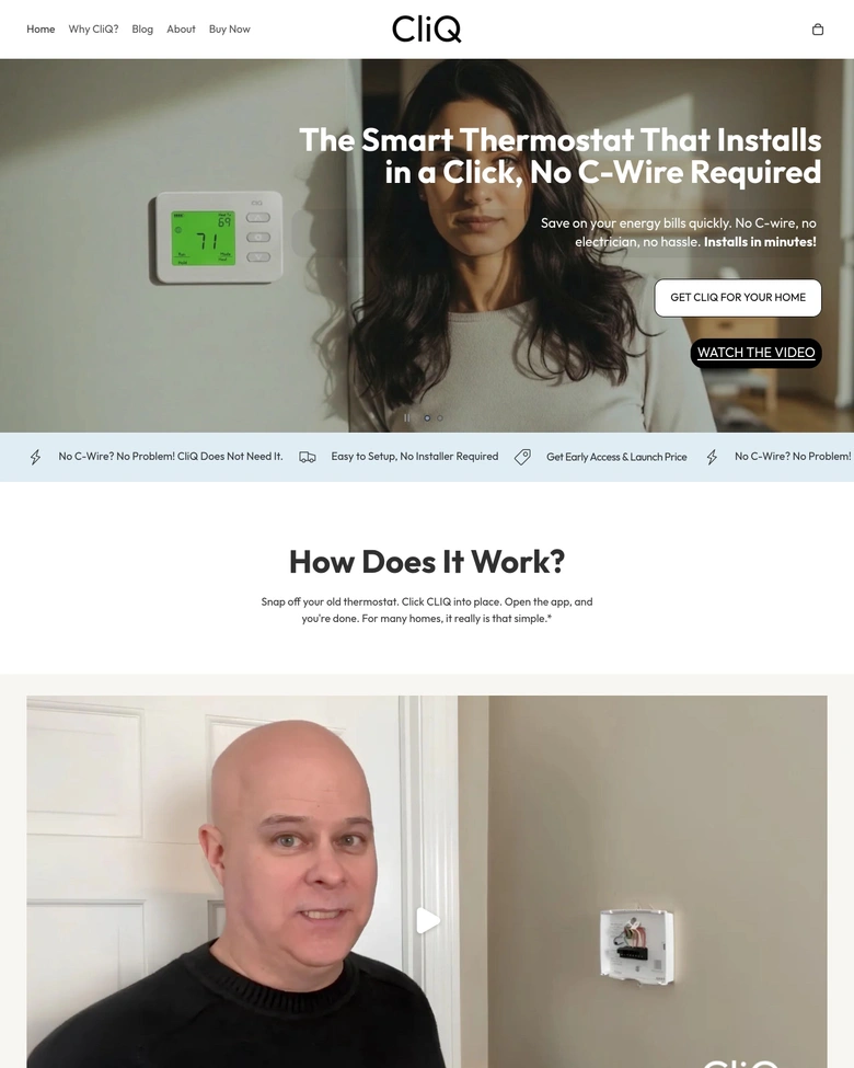 CliQForHome — landing page