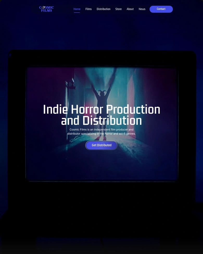 Cosmic Films — landing page