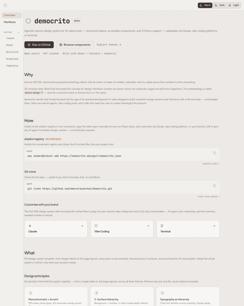 democrito.design — landing page