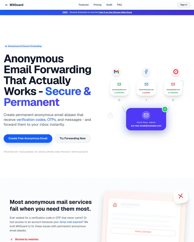 Mxguard — landing page