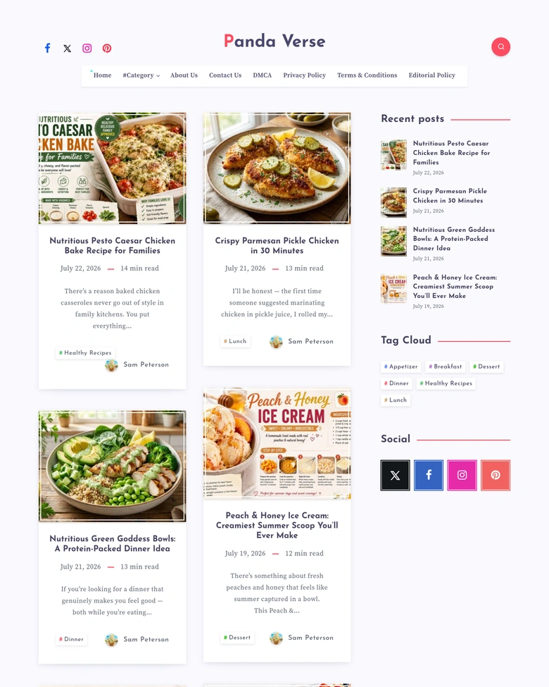 Panda Verse — landing page