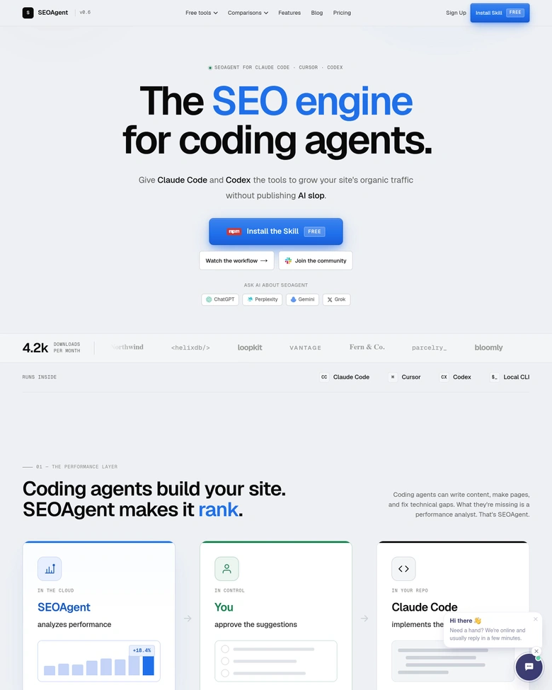 SEOagent — landing page
