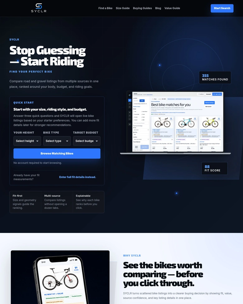 SYCLR — landing page