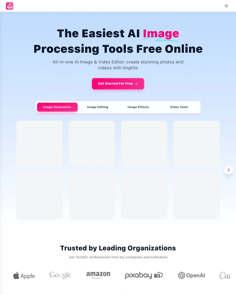 Imgkits — landing page
