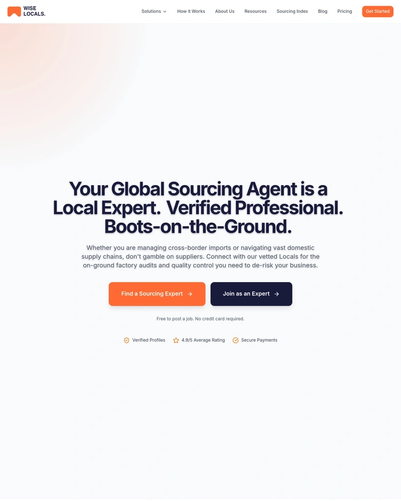 WiseLocals — landing page