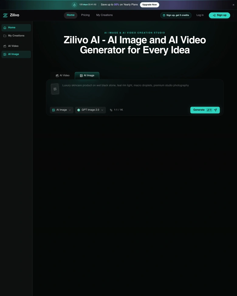 Zilivo AI — landing page